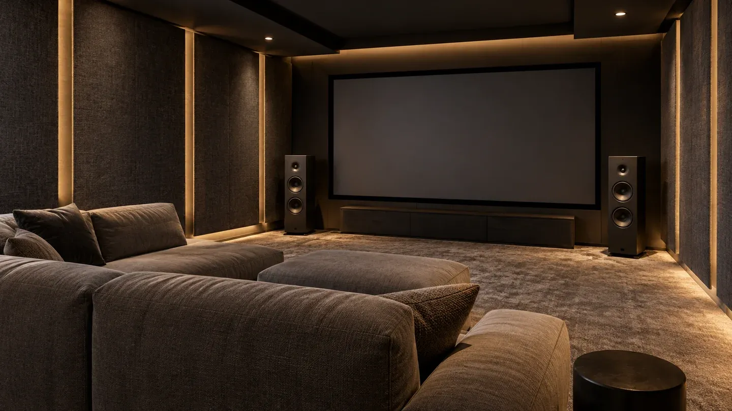 Home cinema interior concept
